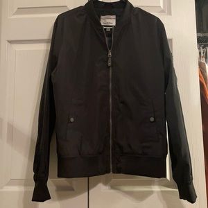 Classic black bomber jacket